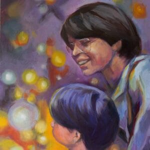 Ölgemälde zum Thema Familie