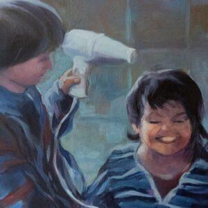 Gemälde mit zwei Geschwister