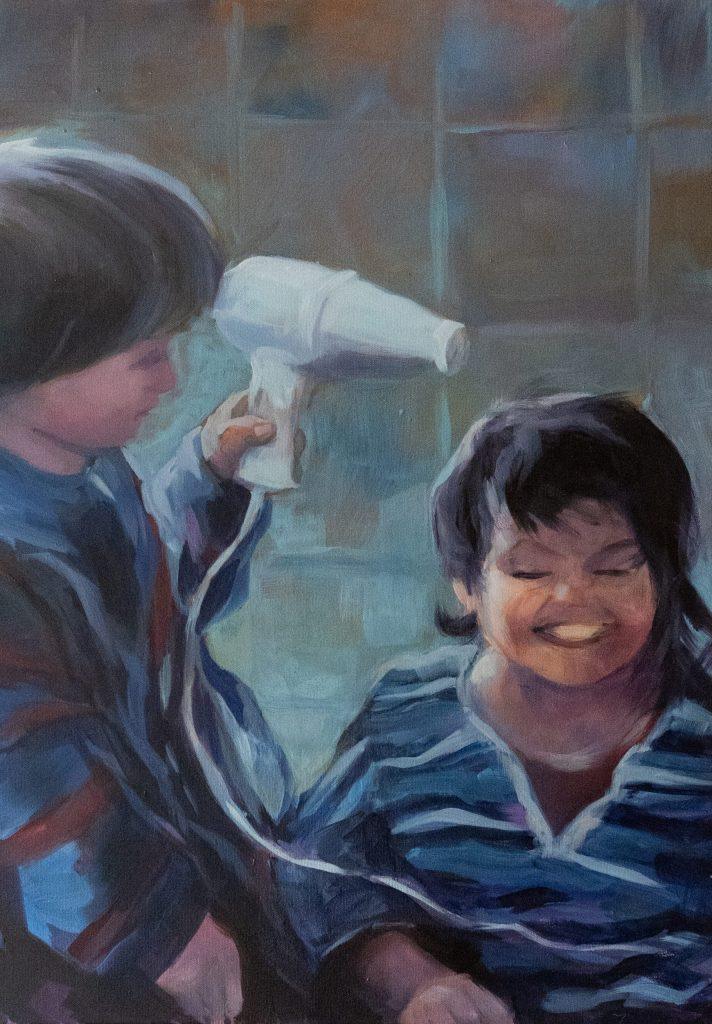 Gemälde mit zwei Geschwister